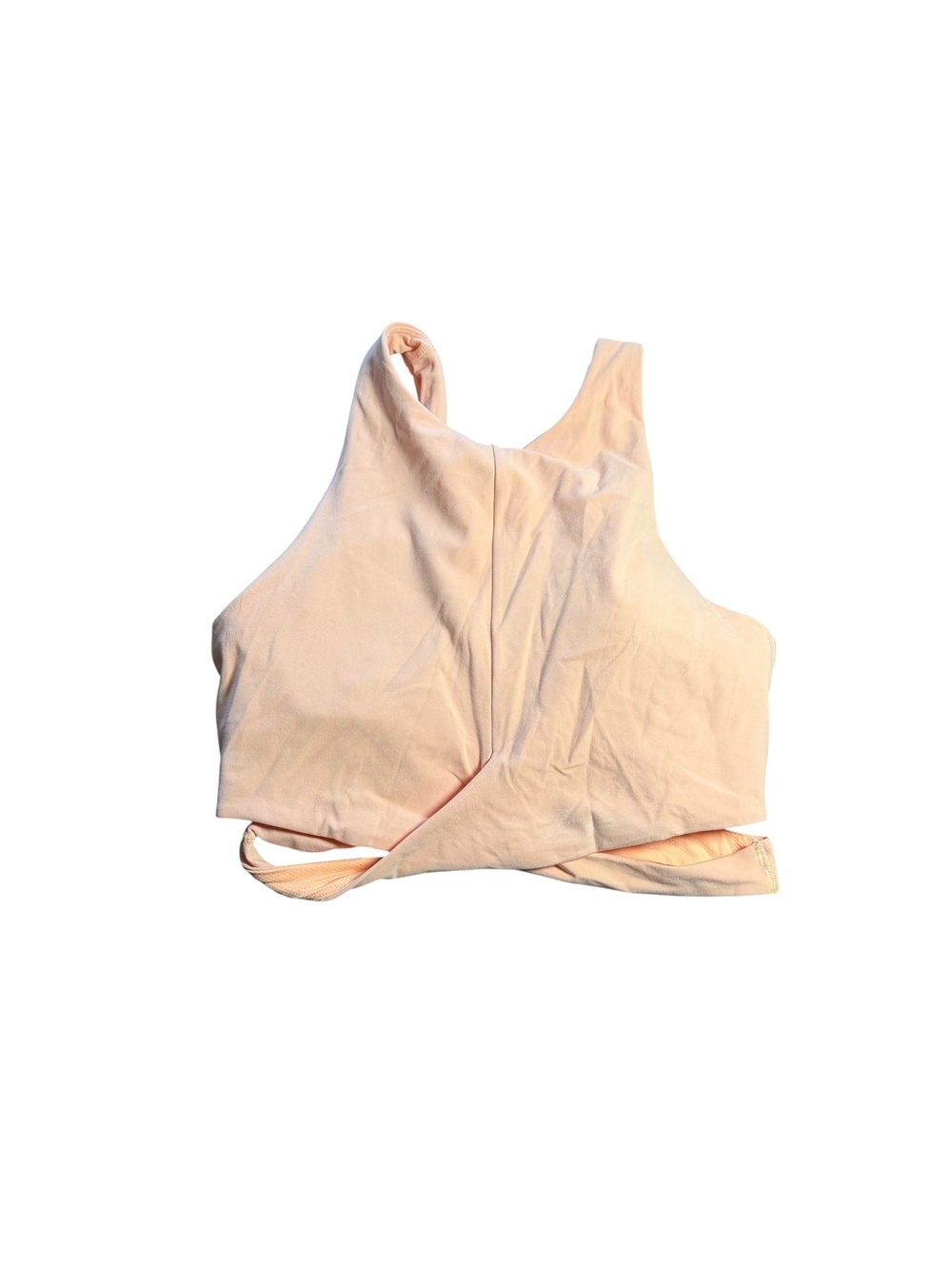 ATHLETA conscious cut out crop athletic tank bra size Medium D-DD cup New
